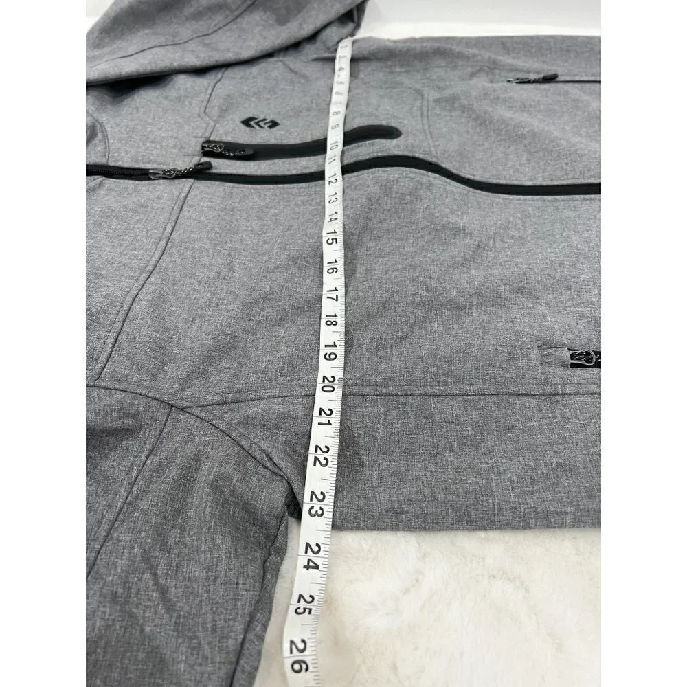 NEW Free Country Men's Base Camp II Softshell Jacket Size M Light Grey MSRP$100